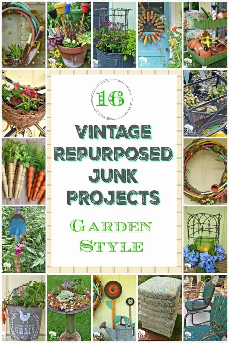 16 Vintage Repurposed Junk Projects with Garden Style