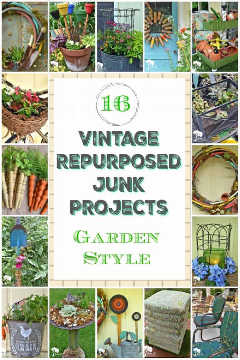 16 Vintage Repurposed Junk Projects with Garden Style - Lora Bloomquist ...