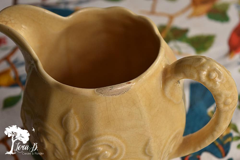 Vintage yellow pitcher