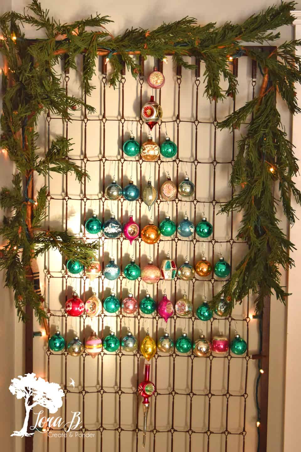 Bedspring Shiny Brite Tree