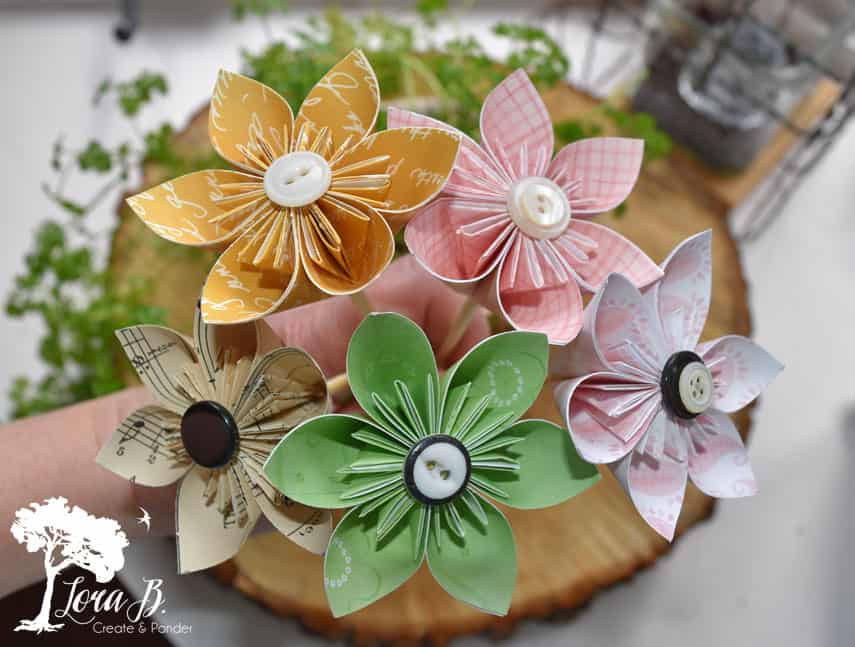 How to Make Easy Origami Flowers (plus decorating ideas) - Lora  Bloomquist~Create & Ponder