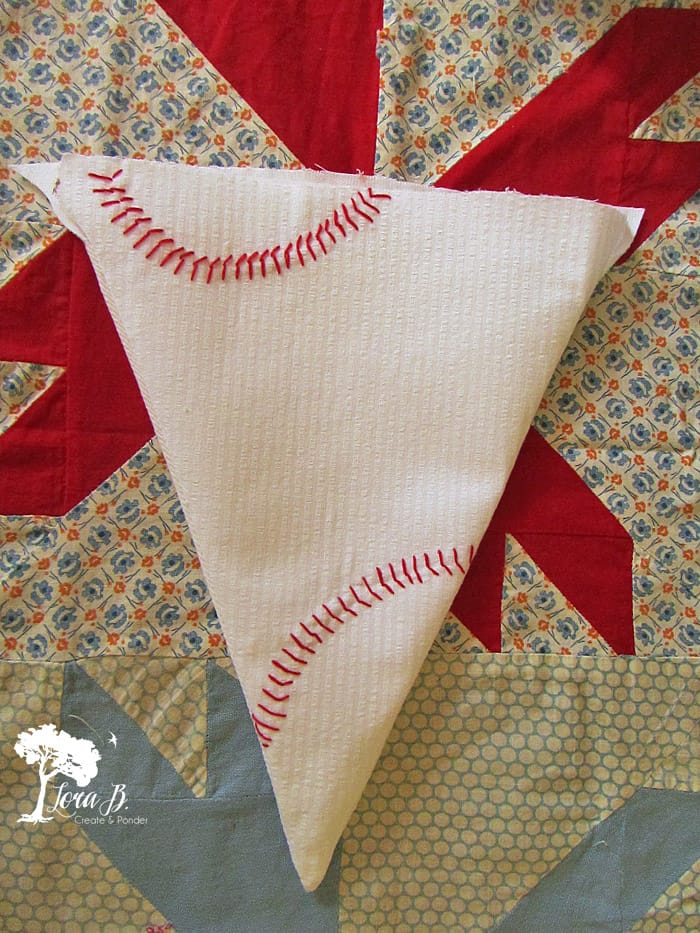 Baseball themed triangle.