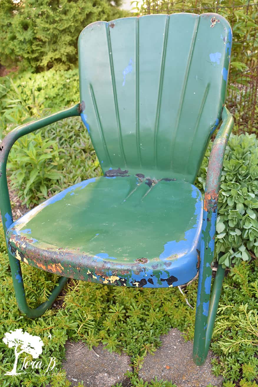 old metal yard chairs