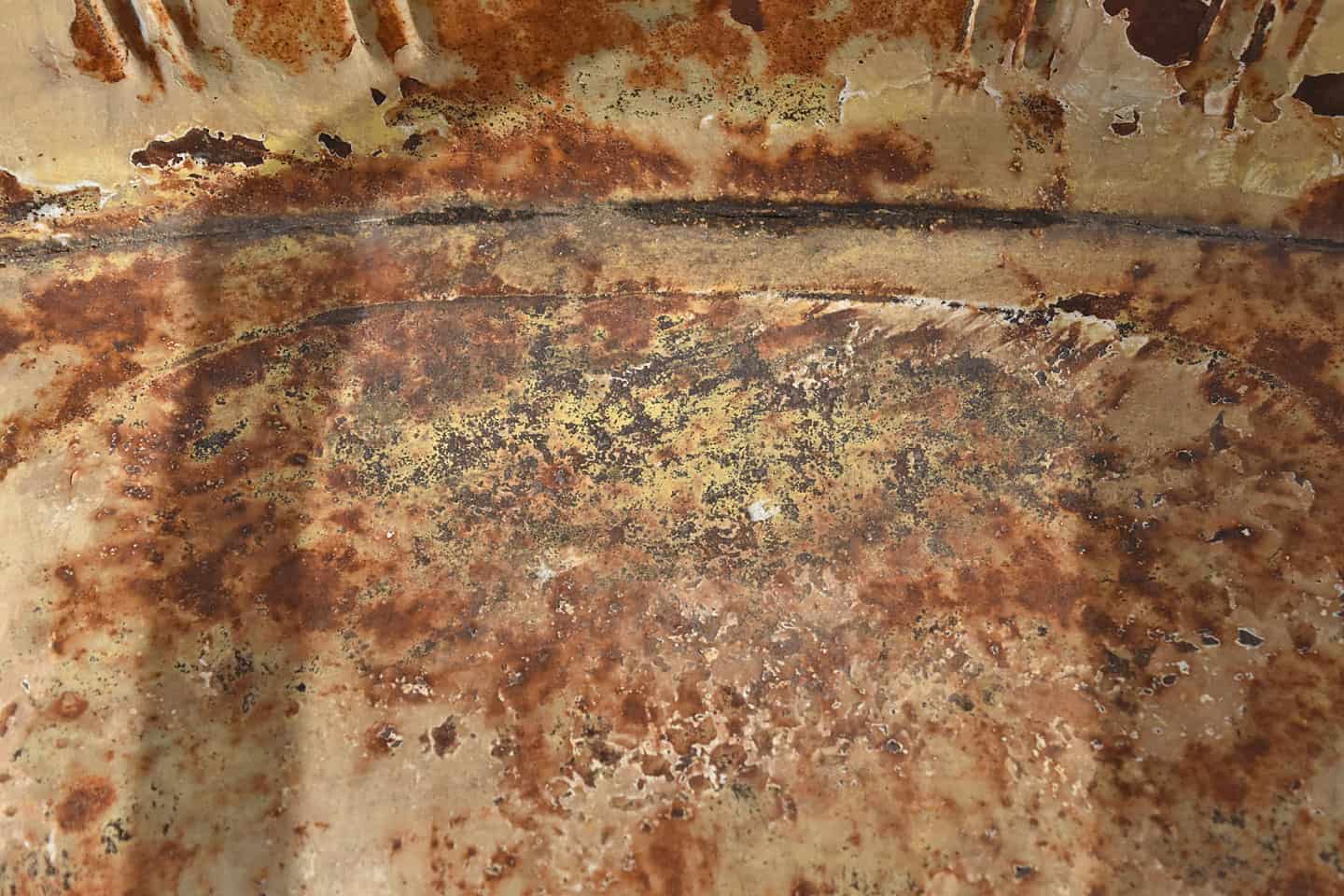 rust on a vintage chair