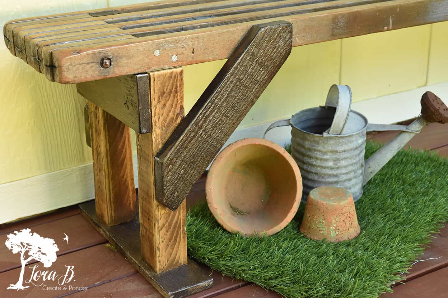 rustic bench