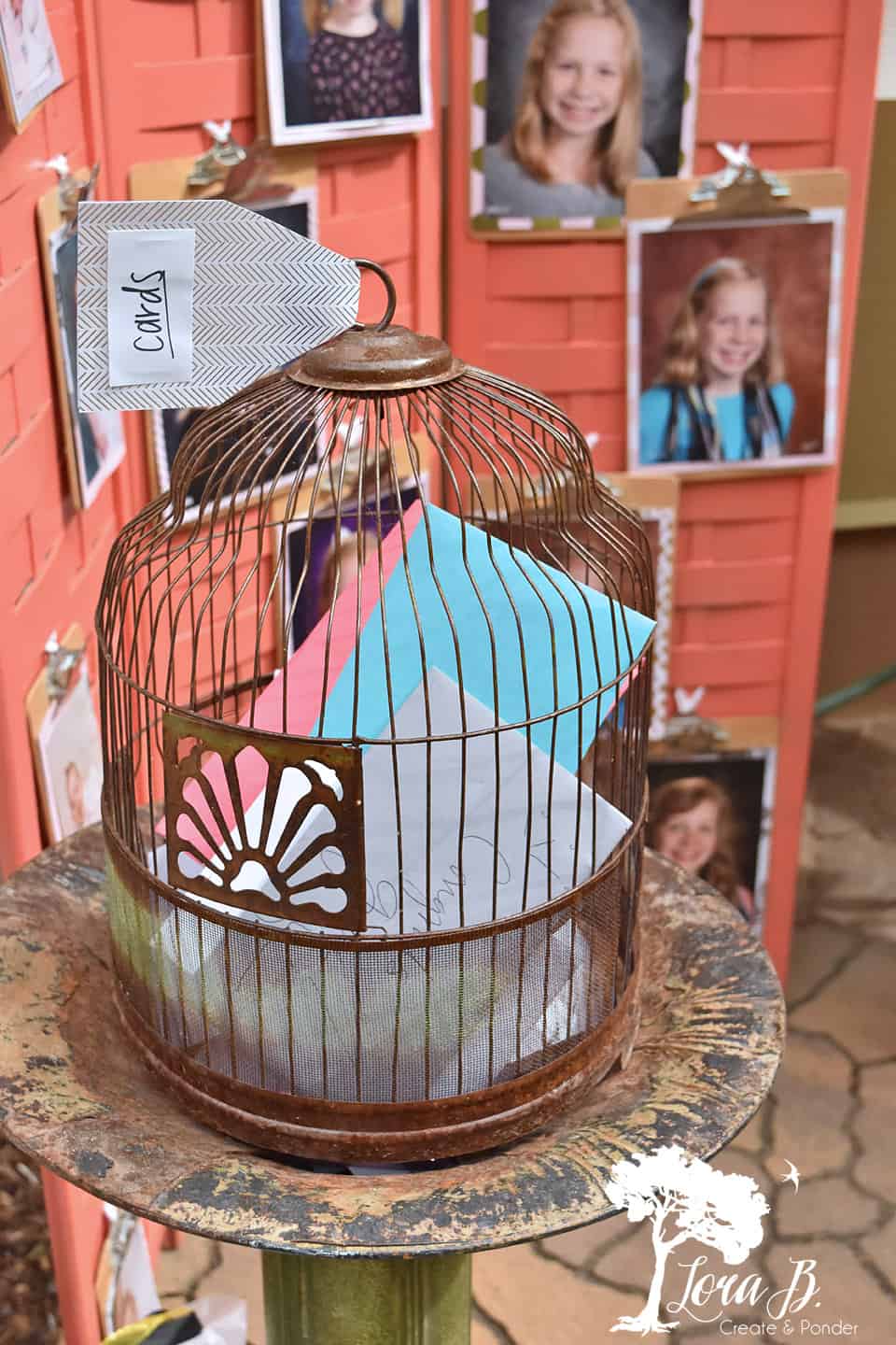 Birdcage with cards