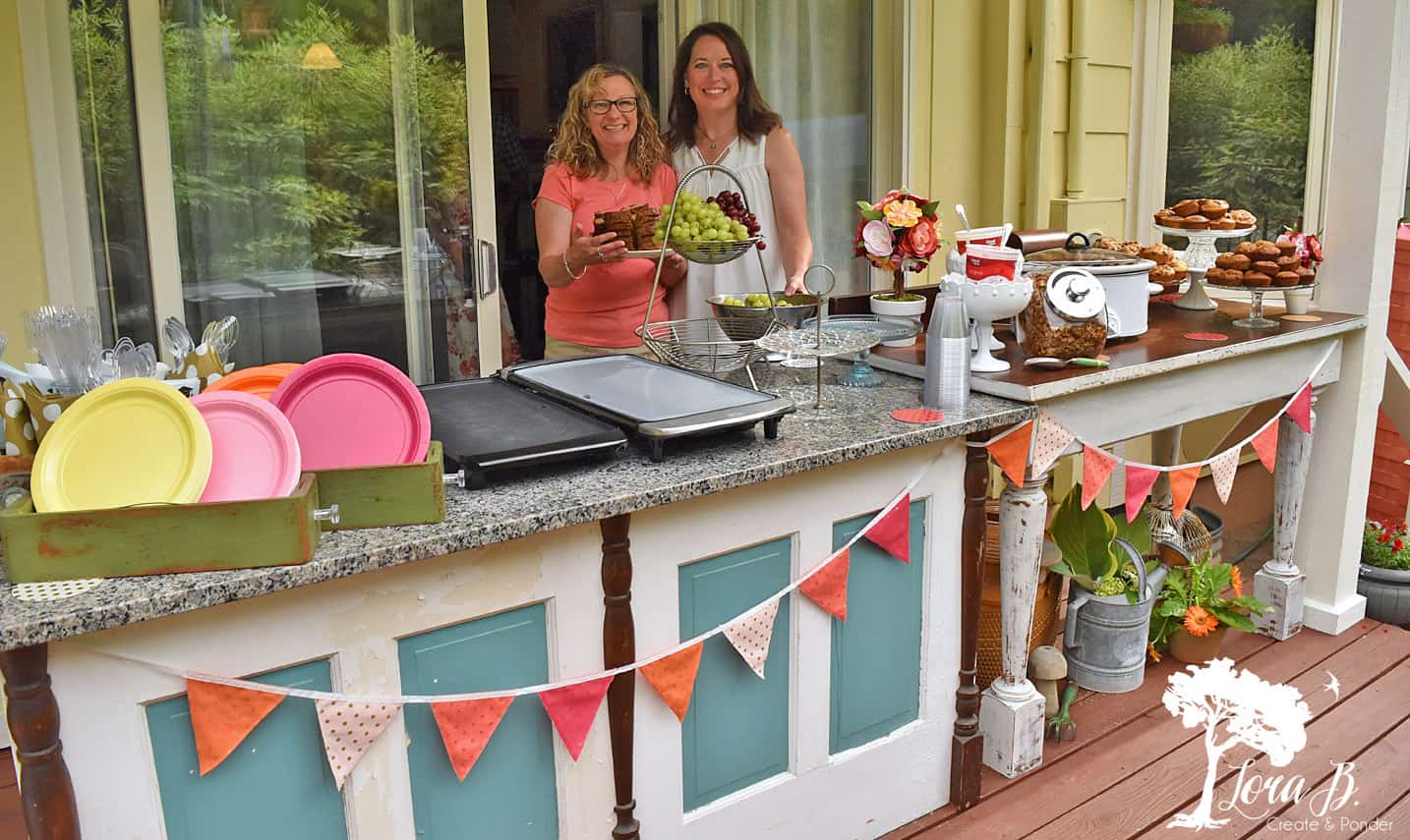 Backyard Entertaining + Outdoor Drink Station Idea