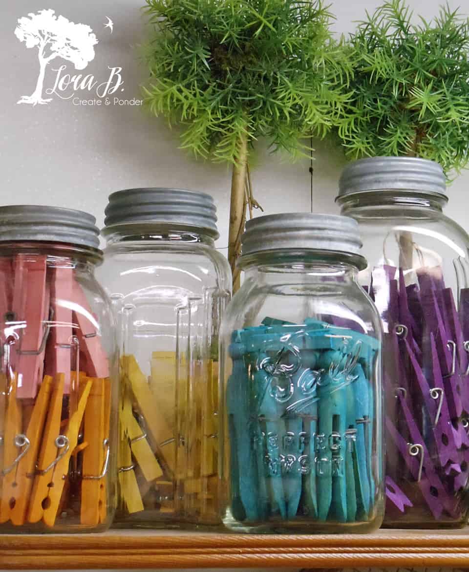 RIT Dyed Clothespins How To - Lora Bloomquist~Create & Ponder