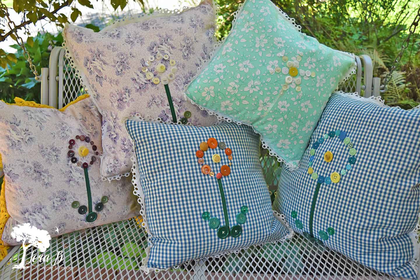 Vintage button pillows