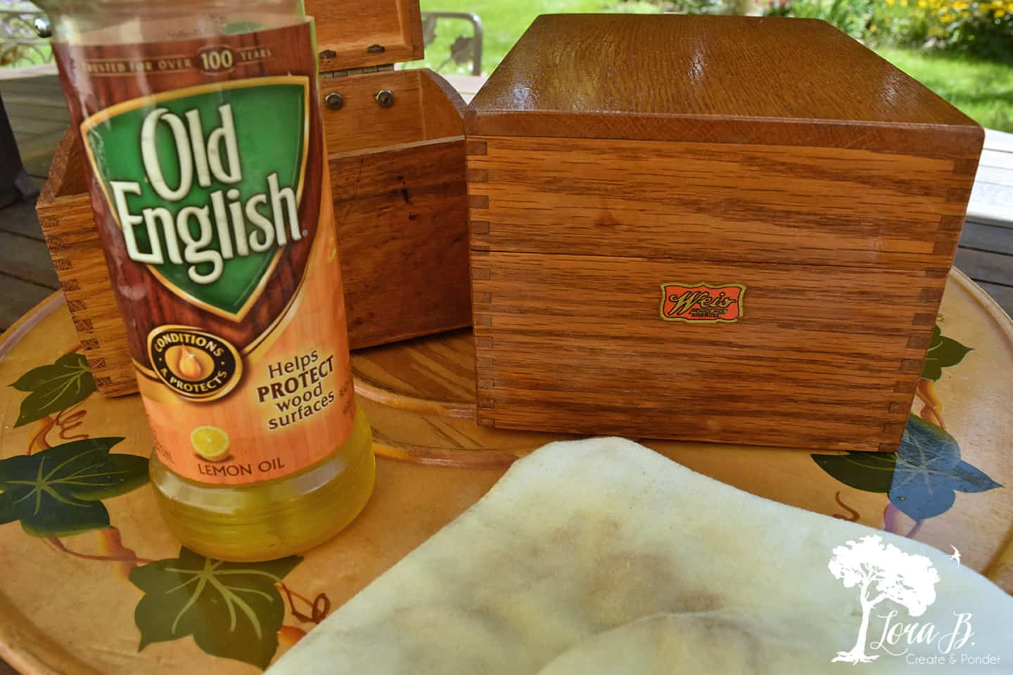 Old wood recipe boxes