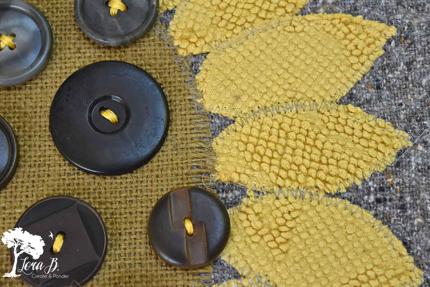 Sunflower Button Pillow How-To