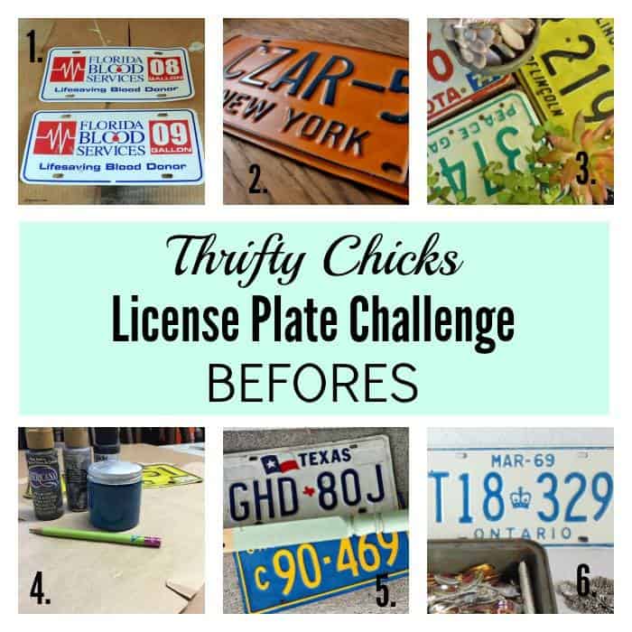 Thrifty Chicks License Plate Challenge Befores