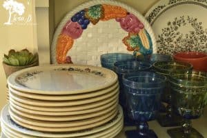 Vintage plates and glasses