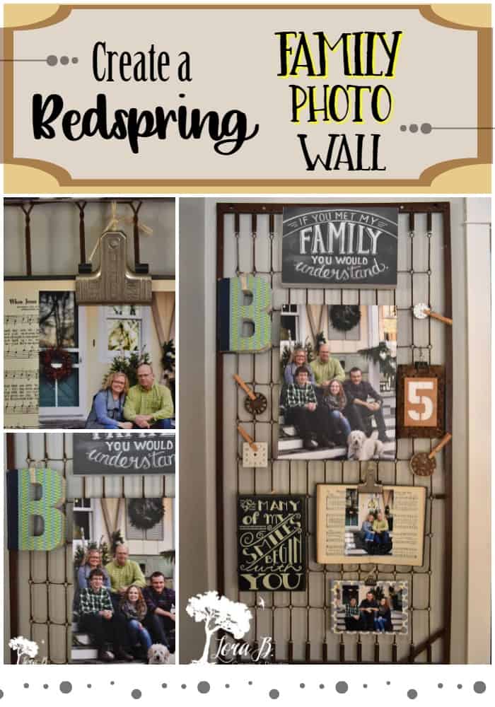 Bedspring Family Photo Wall