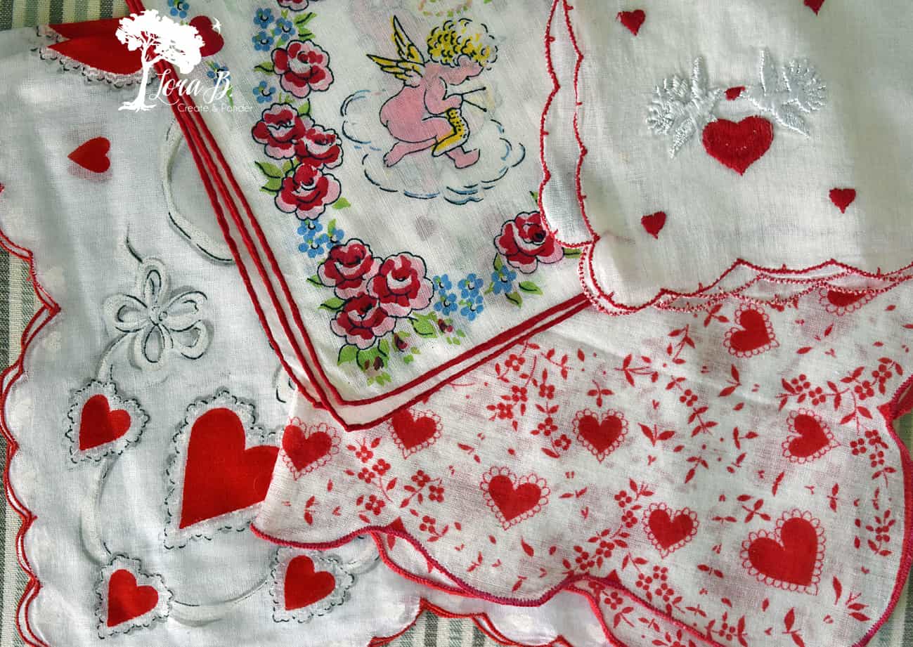 Vintage Valentine Handkerchiefs