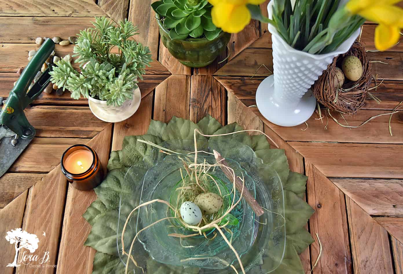 DIY Leafy Placemats