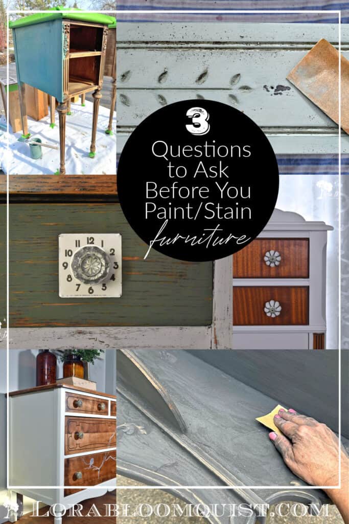 Painted furniture pieces with vintage style