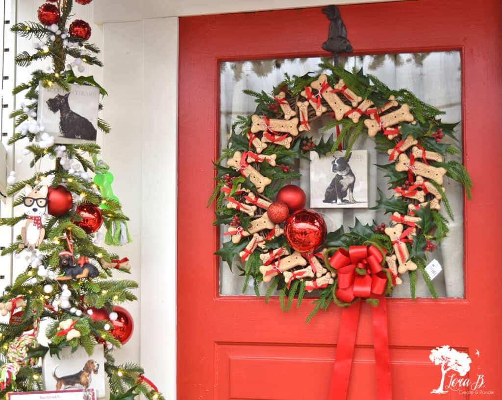 Dog themed Christmas wreath