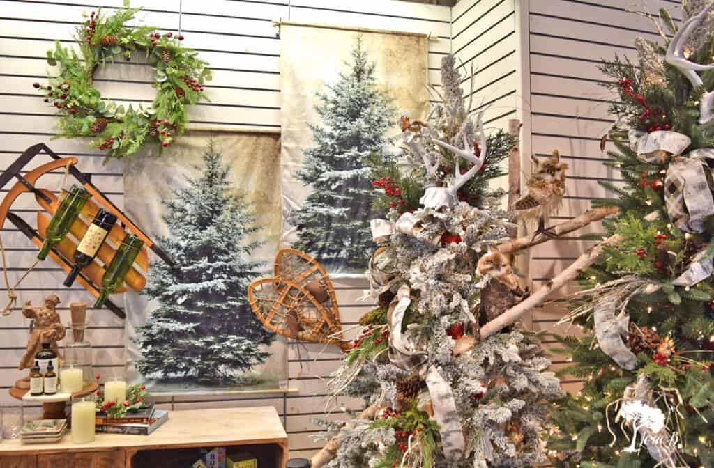 Woodsy, rustic Christmas decor