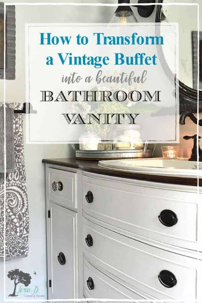 How to Build a Bathroom Vanity From an Old Dining Table - Makely