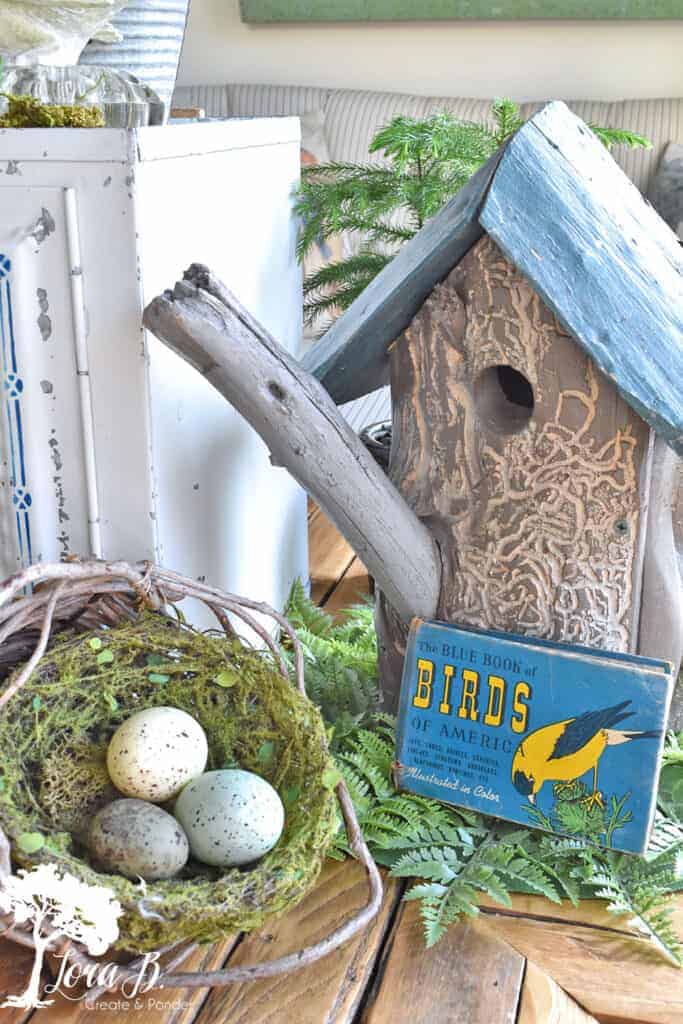 Spring Decorating with a Bird Theme - Lora Bloomquist~Create & Ponder