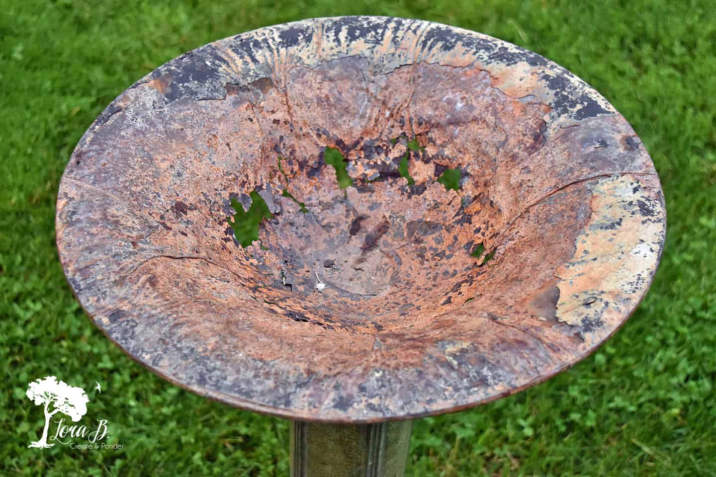 Old birdbath