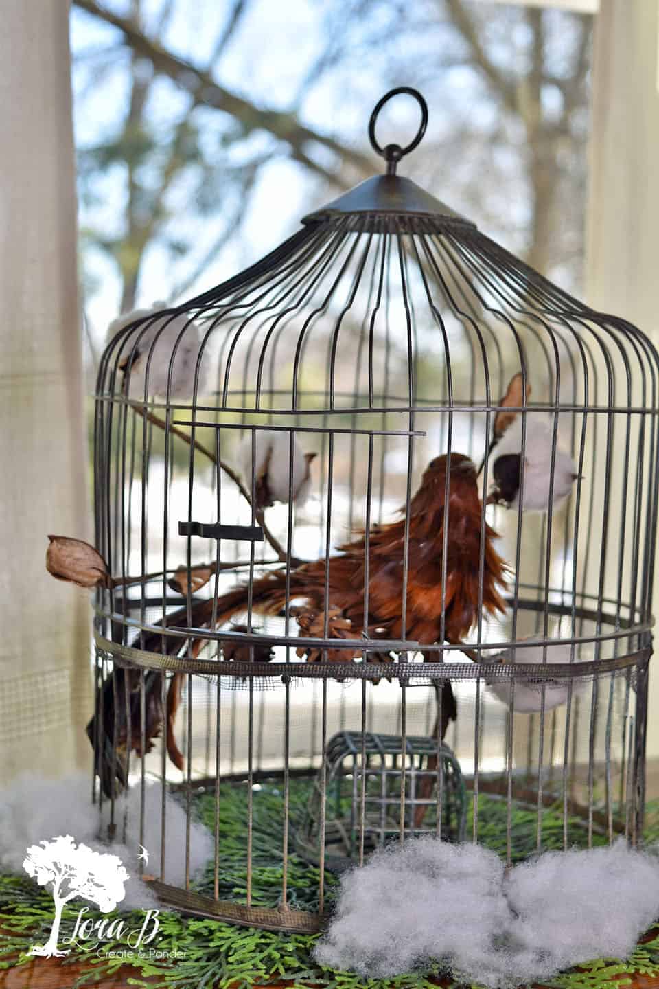12 Ways To Decorate A Vintage Birdcage For Winter Lora B Create