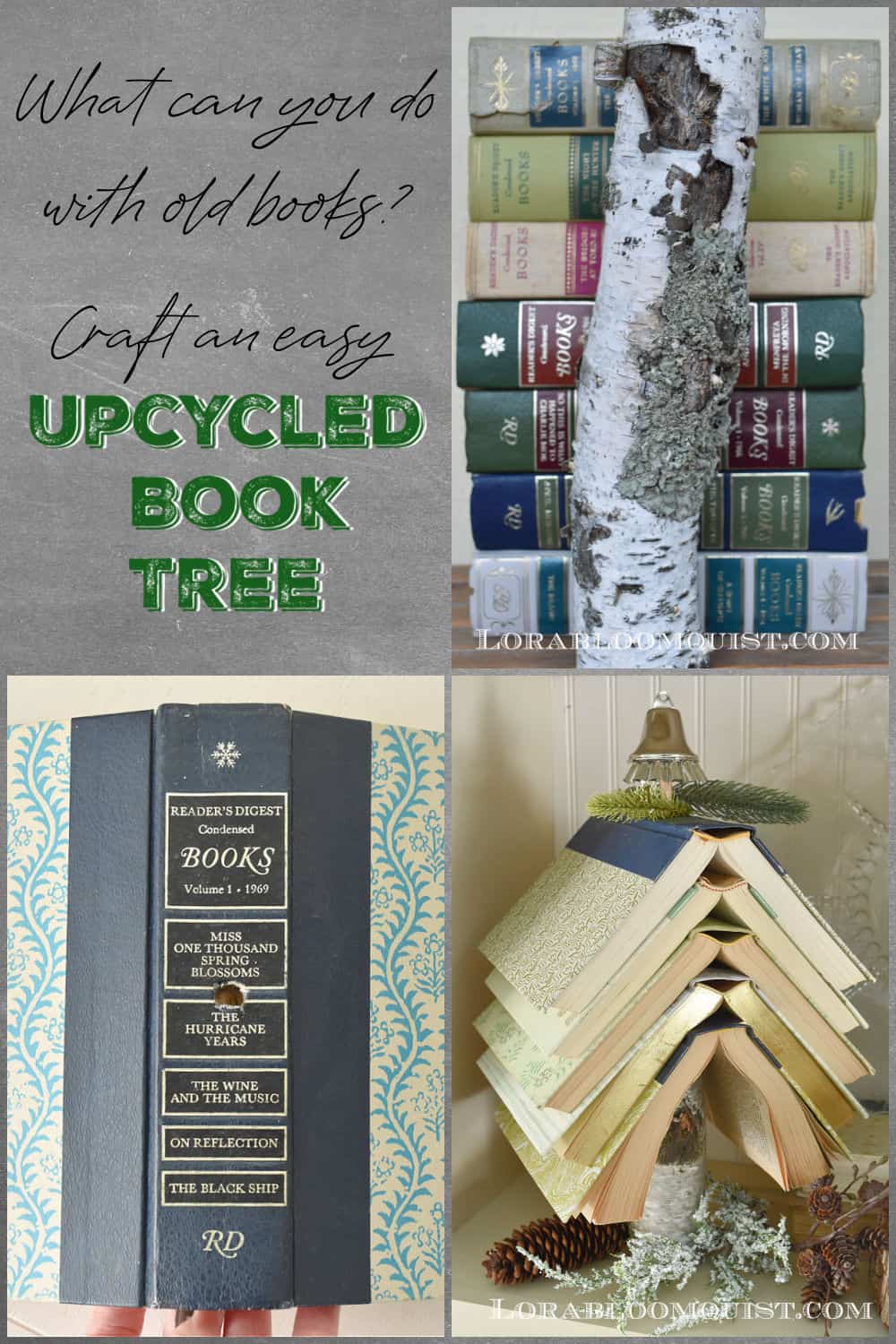 Easy Upcycled Book Tree Lora BloomquistCreate & Ponder