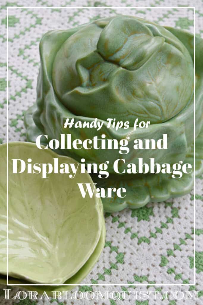 Vintage cabbage ware dishes.