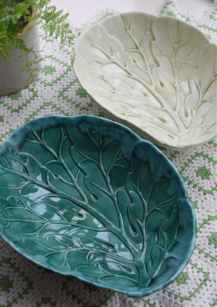 Vintage cabbage ware bowls