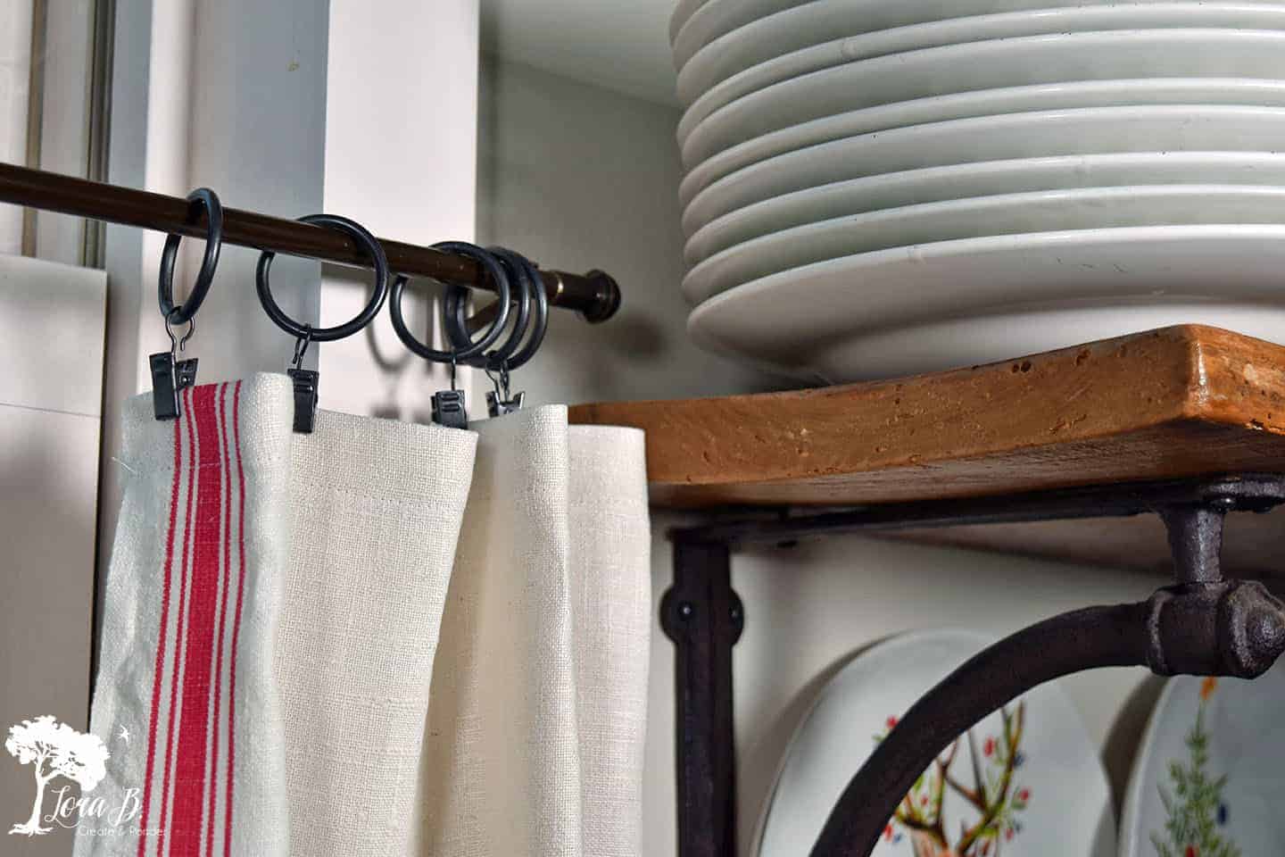 How To: Tea Towel Curtains for the Kitchen - The Barbee Housewife