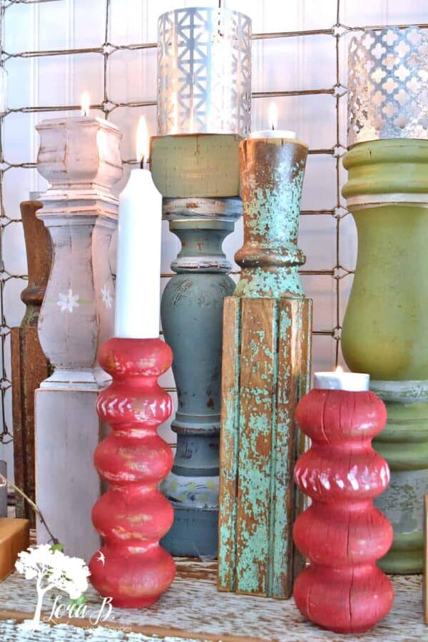 DIY Repurposed Candlesticks with Sheet Metal Shades - Lora Bloomquist ...