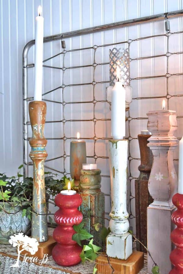 DIY Repurposed Candlesticks With Sheet Metal Shades - Lora Bloomquist ...