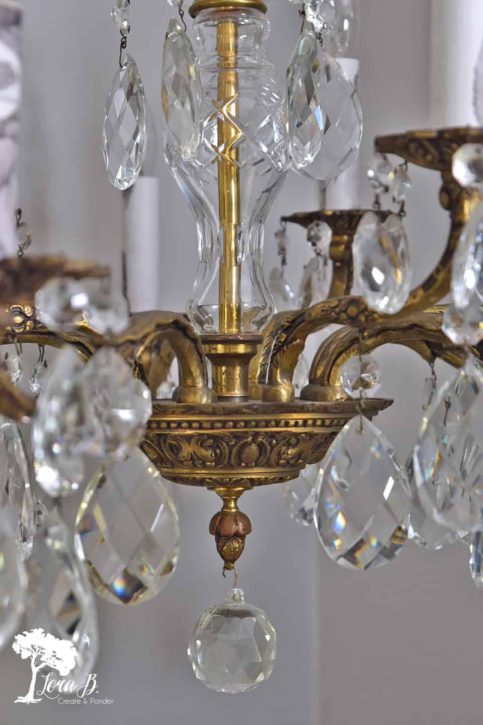 DIY Antique Brass Chandelier Tutorial