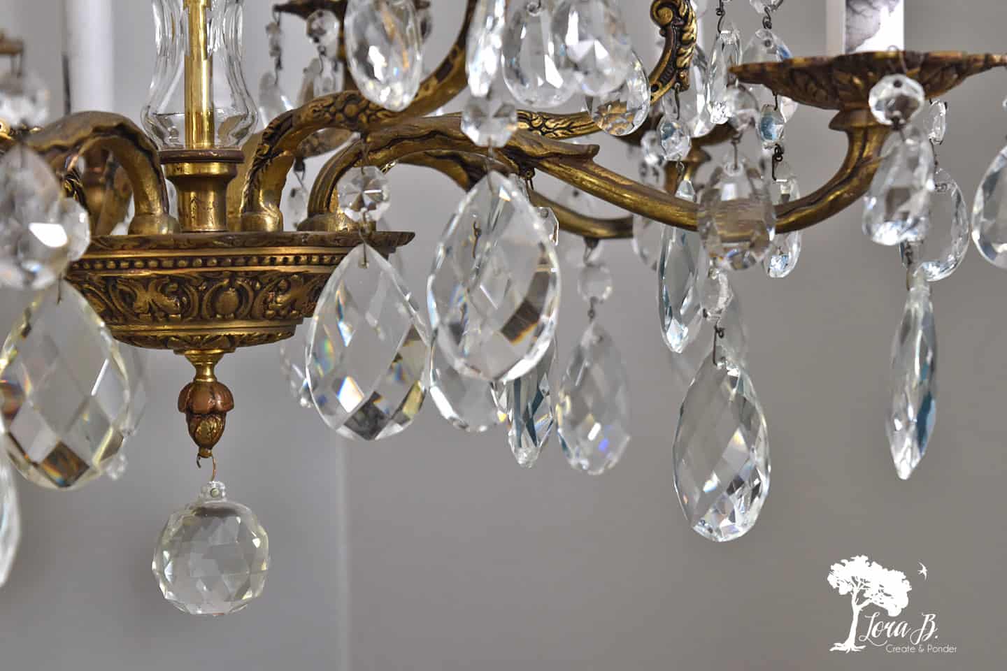 How to Clean an Antique Brass Chandelier and Remove Tarnish - Joyfully  Treasured