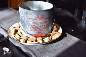 vinage minnow bucket centerpiece