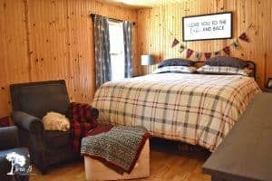 Northwoods cabin bedroom decor