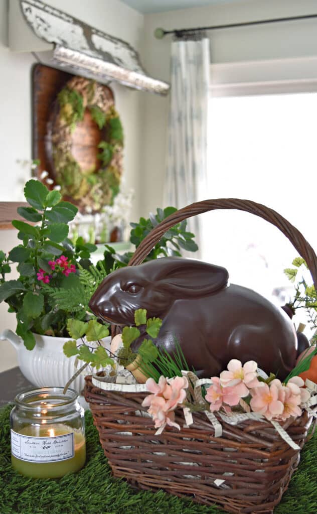 Chocolate bunny centerpiece