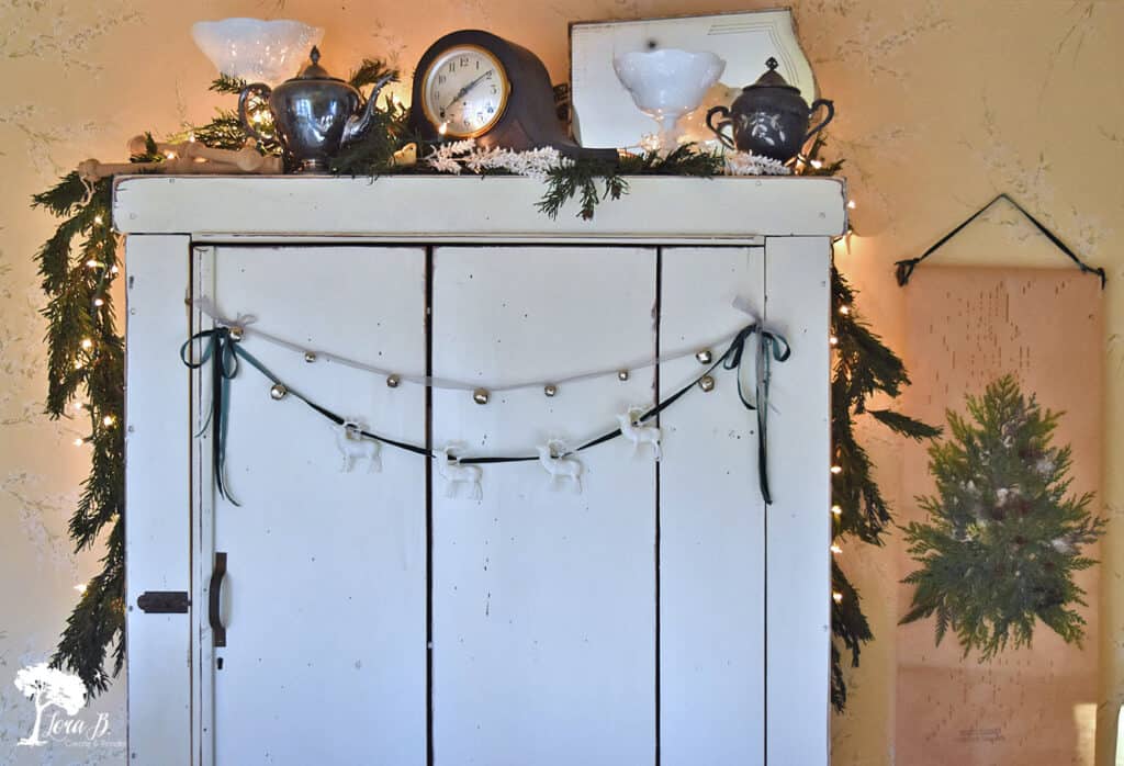 Top of armoire display for Christmas