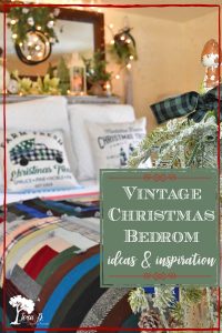 Christmas bedroom decorating ideas, vintage style