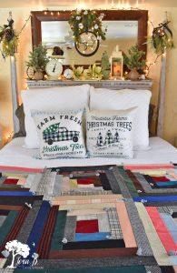 Christmas bedroom decorating ideas, vintage style