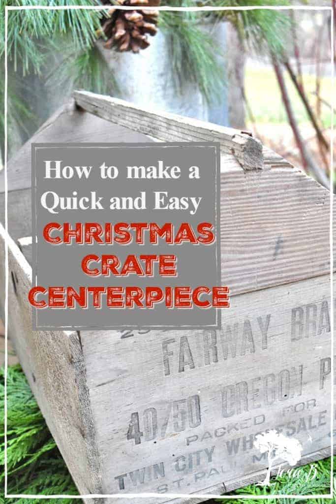 Christmas crate centerpiece how to