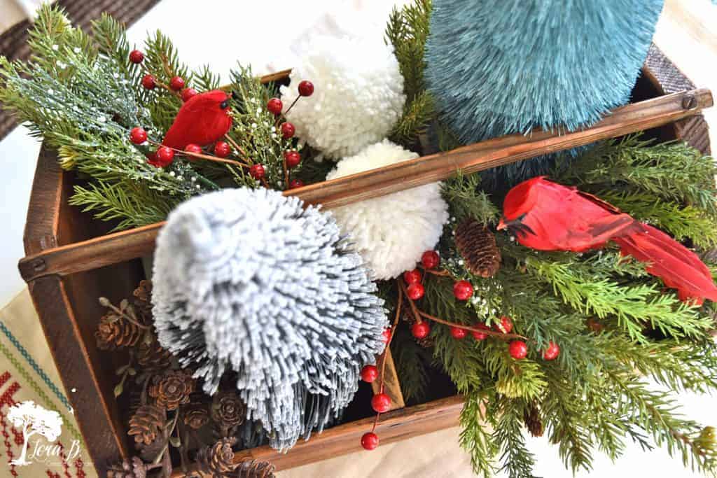 Christmas crate centerpiece how to