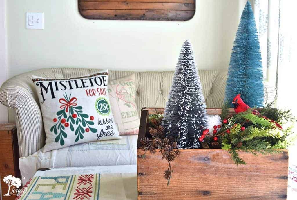 Christmas crate centerpiece how to