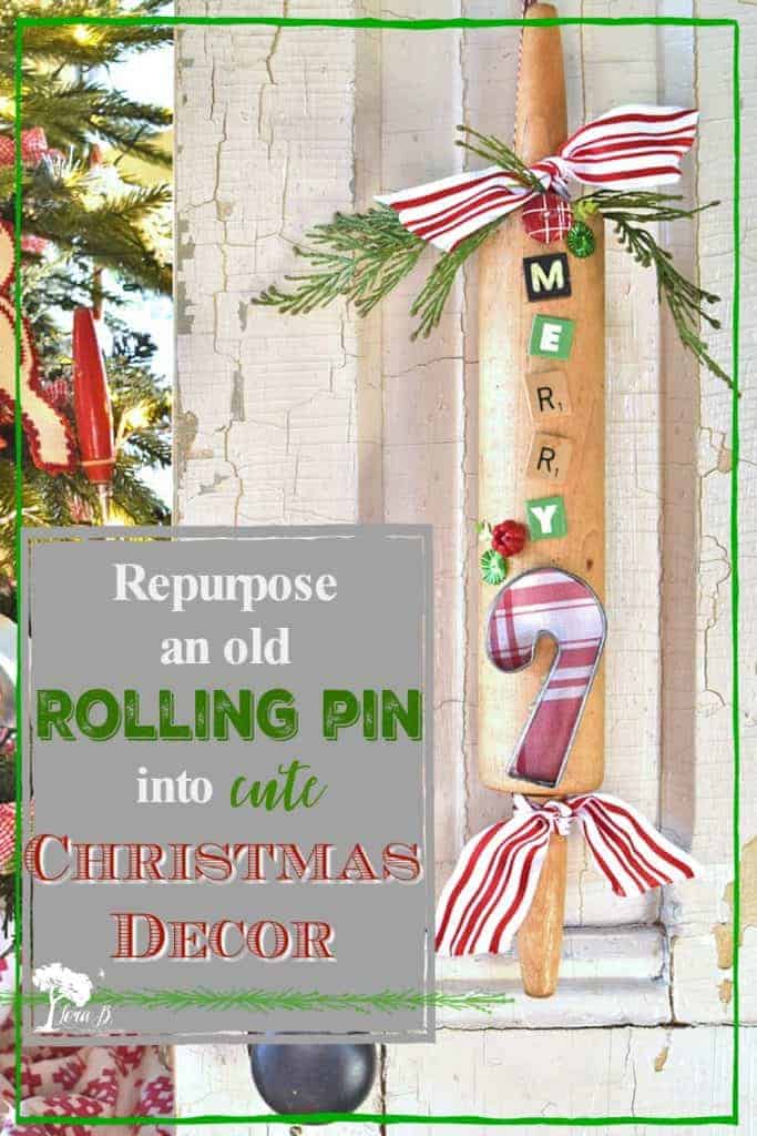 Christmas rolling pin decor diy
