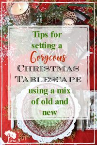 Christmas table setting ideas with vintage