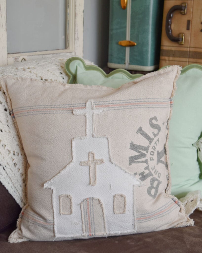 Handmade church pillow.