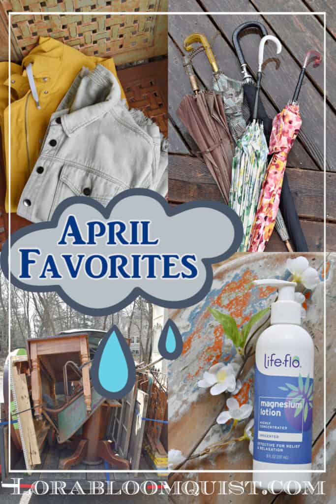 Spring jackets, umbrellas, trailer full, lotion.