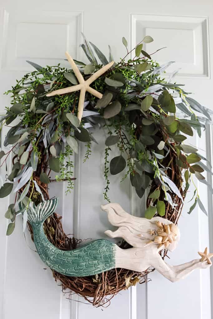 DIY coastal mermaid wreath