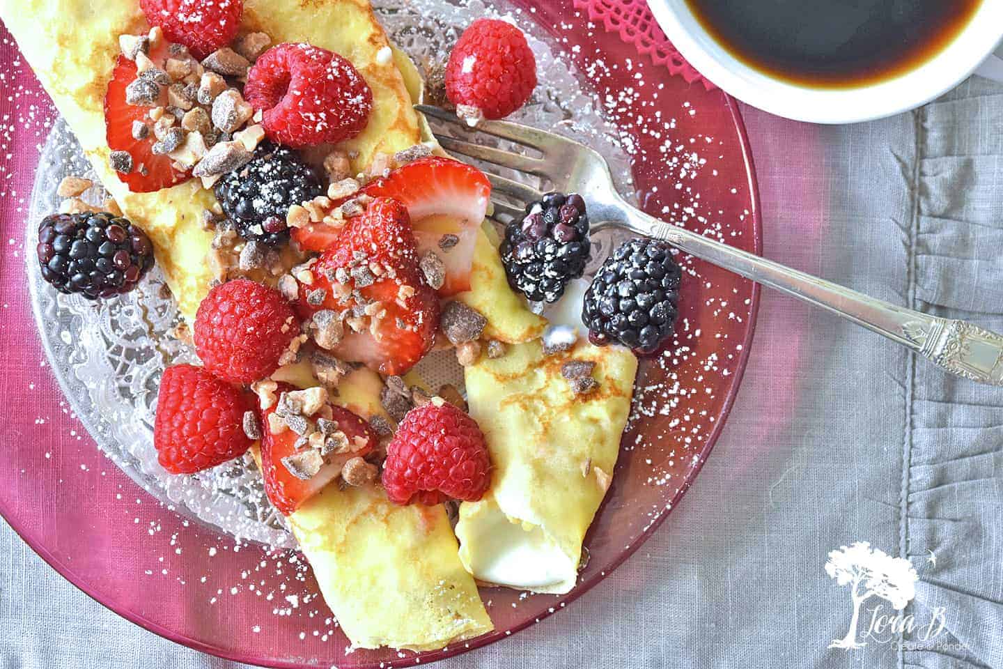 Delicious Dessert Crepes - Lora Bloomquist~Create & Ponder